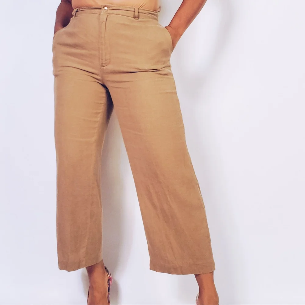 Crop Linen Pants - Picture 2 of 8